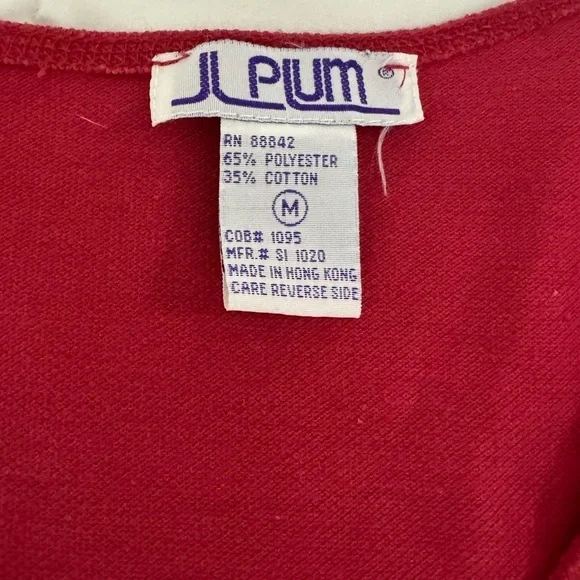 Vintage 90s JL Plum Red Button-Up Sleeveless Vest Top Medium Grammycore Teacher - Picture 4 of 10